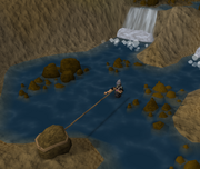 Water Dungeon entrance swimming