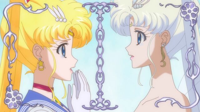 Datei:Neo Queen Serenity und Sailor Moon sehe'n sich Gesicht zu Gesicht..jpg