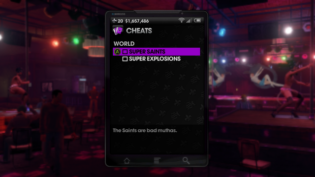 File:World Cheats menu in Saints Row The Third.png