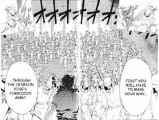 Spade and Crimson King's forbidden army