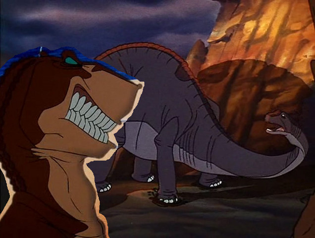 File:Littlefoot's mom vs Rex.png