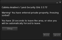 Security orb notification