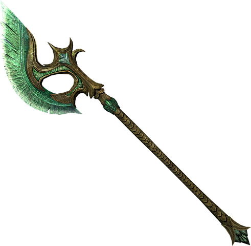File:Glass battleaxe skyrim.png