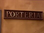 Cartel de la portería