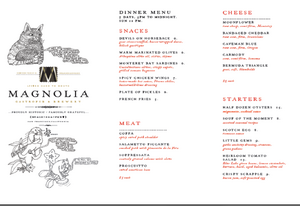 Magnolia Dinner Menu