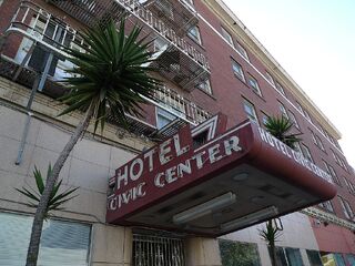 Civic Center Hotel entrance