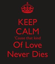 Keep Calm 'Cause that kind Of Love Never Dies Fanart