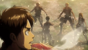 Rivaille defiende a Eren