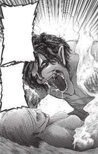Eren roars at Annie