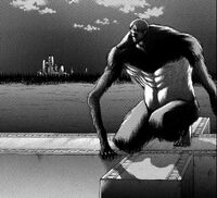 The Beast Titan climbs Wall Rose