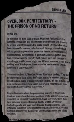Overlook Magazine Article