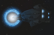 CEND-Battlecruiser MSS Heart of Midlothian Entering Slipspace