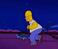 Homer chuta tartaruga sonho