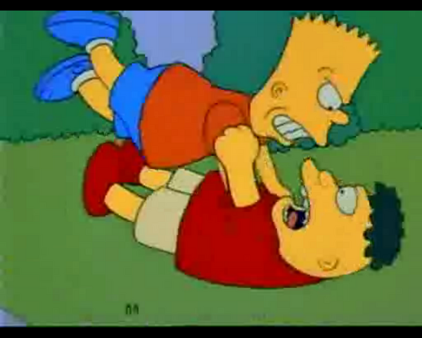 File:BartAndTheWeaselGetInAFight.png