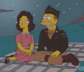 Edwina With Abe Simpson