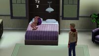 She is sleeping