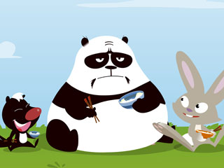 Panda, Skunk and Rabbit