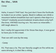 The van