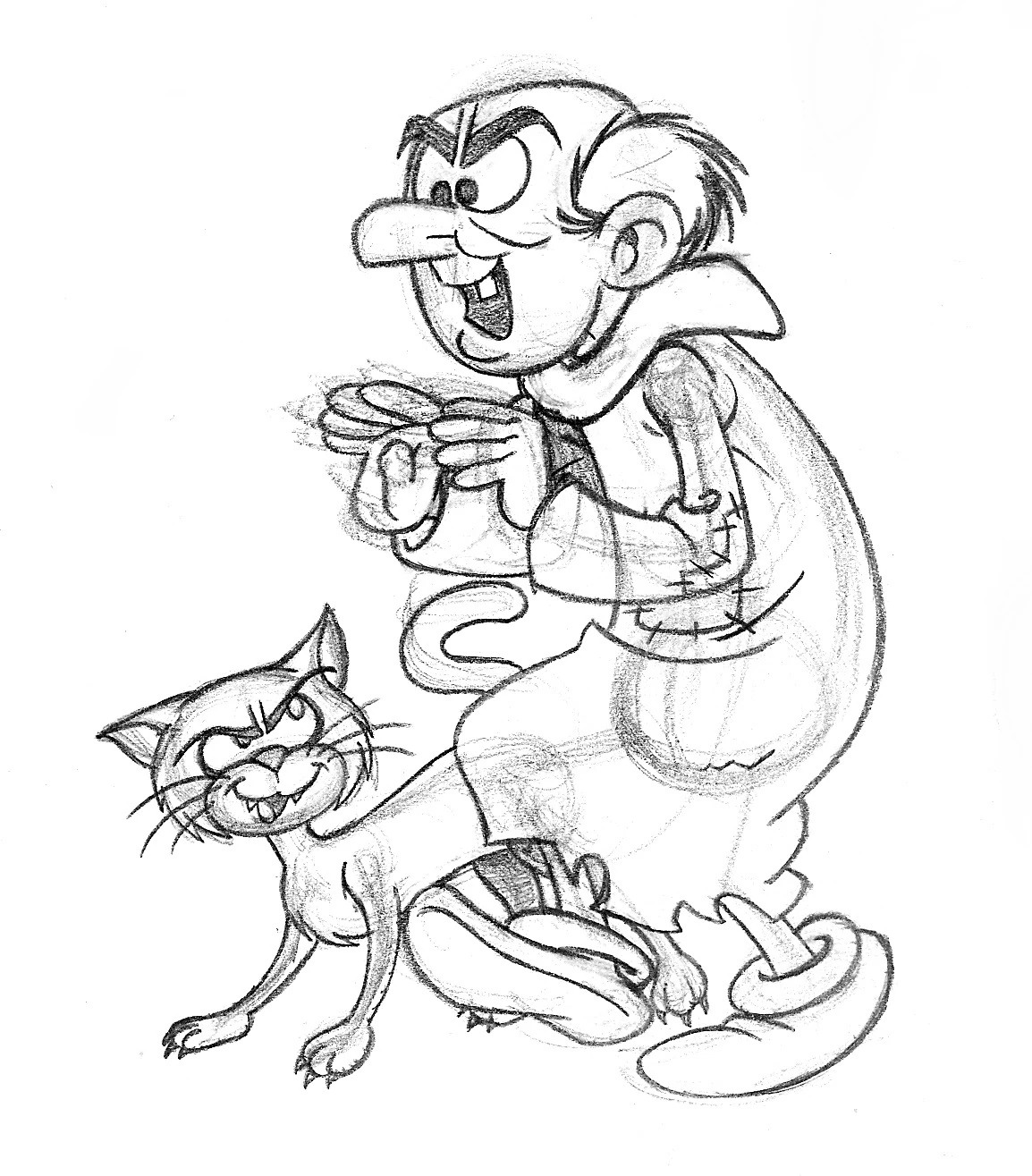 Image - Gargamel and Azrael Profile Sketch - Smurfs.jpg | Smurfs Fanon