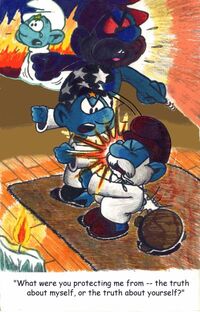 Papa Smurf Gets Socked