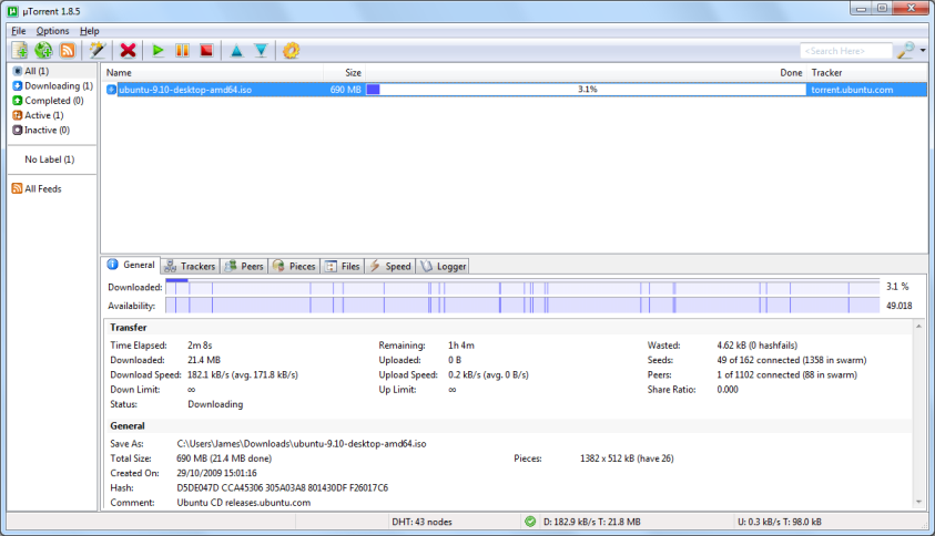 скачать utorrent 1.8.5.