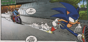 Sonic outruns S.O.N.I.C