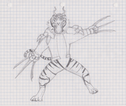 Damnel Tiger Sketch completed