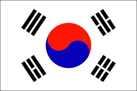 Resultado de imagen de corea del sur bandera