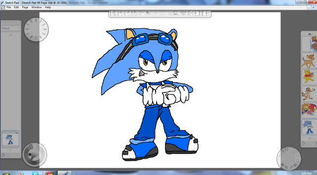 File:Thunder the Hedgehog by Metal.png
