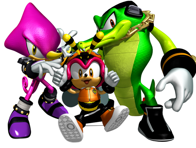 File:Team Chaotix Artwork - Sonic Heroes.png