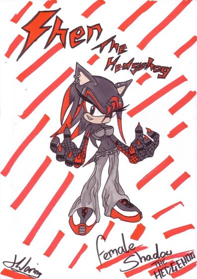 Female shadow the hedgehog shen by chantellethehedgie-d4uuipz