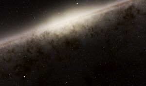 Spiral galaxy starfield