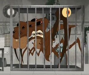 Tyrano-spider encaged