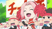 Sakura as a cheerleader