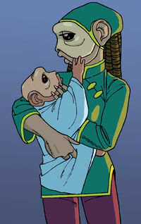 Sullust female and baby