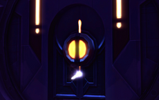 Knight slices door