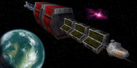 Cargo Freighter In Space