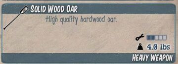 Solid Wood Oar