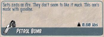 Petrol bomb