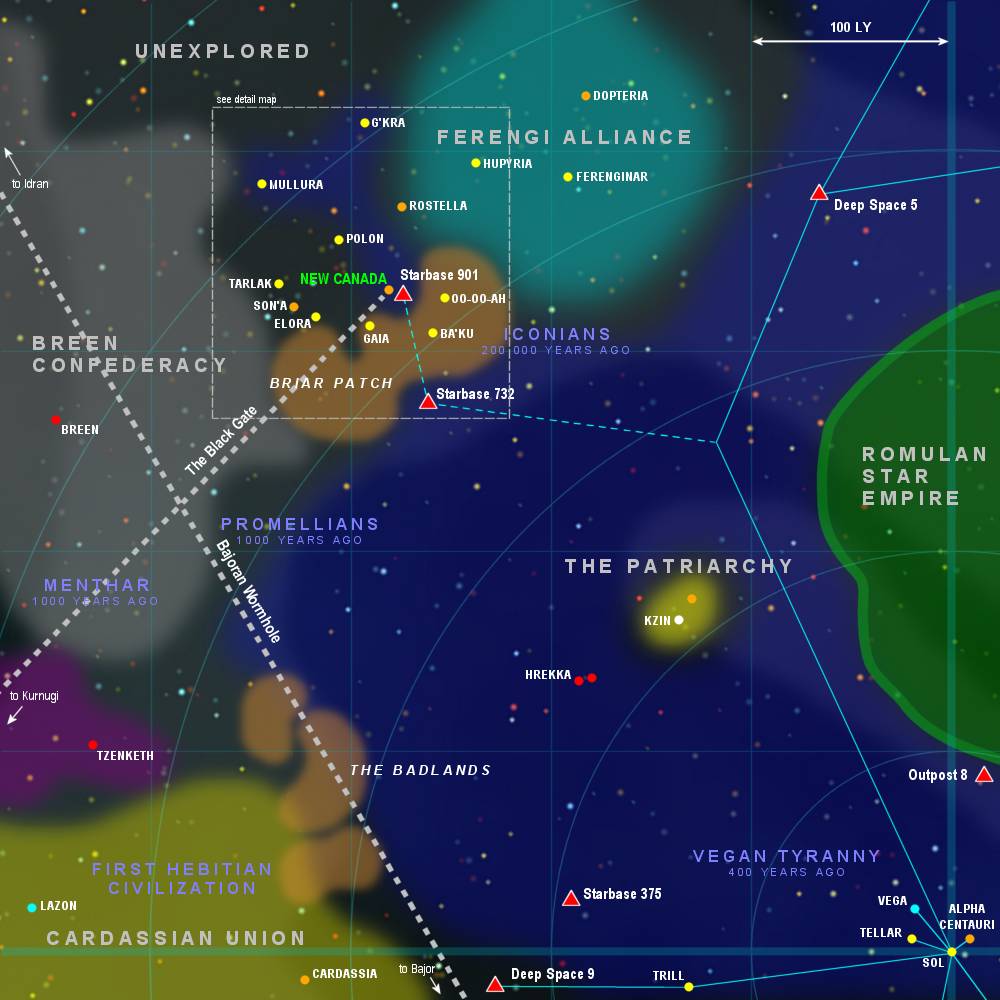 star trek map of alpha quadrant