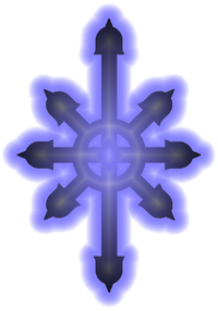 Early subgenius cross blueglow