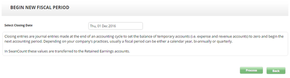 New fiscal period