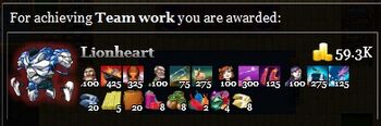 Lionheart achievement Team work