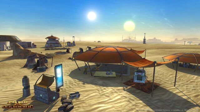 Datei:Traveling trader camps dot the barren landscapes of Tatooine.jpg