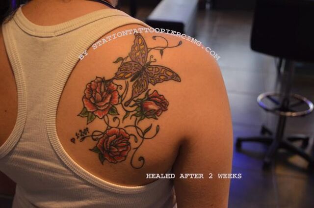 File:BUTTERFLY AND FLOWERS.jpg