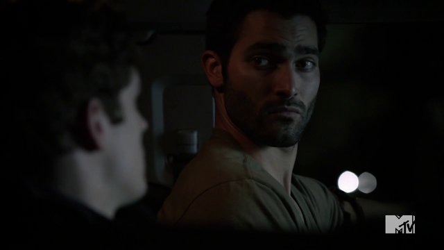 File:Teen Wolf Season 3 Episode 3 Fireflies Tyler Hoechlin Daniel Sharman Derek Hale Isaac Lahey you will not date my sister.png