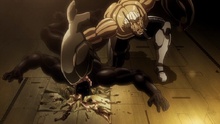 Donatello smashing Terraformars head.png