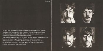 White album sessions inner sleeve