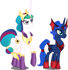 Celestia s and luna s evil counterparts by xebck-d8isf29