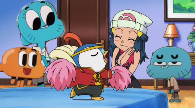 File:Gumball, Darwin, Nicole, Dawn & Piplup.png